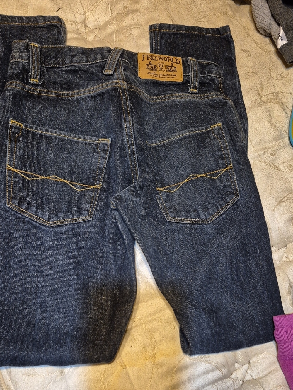 Relaxed Fit Men's Jeans in Dark Blue